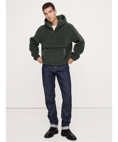 Banana Republic（バナナリパブリック）の「シェルパ フーディー スウェットシャツ（パーカー・メンズ・グリーン/ナチュラル・M/S/XL/L）」の4枚目の写真