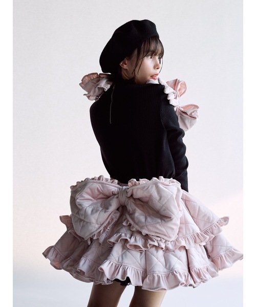 lilLilly(リルリリー)の「ロゴタートルリブトップス(Tシャツ/カットソー・レディース・ブラック/ホワイト/ピンク・FREE)」の7枚目の写真