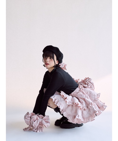 lilLilly(リルリリー)の「ロゴタートルリブトップス(Tシャツ/カットソー・レディース・ブラック/ホワイト/ピンク・FREE)」の19枚目の写真