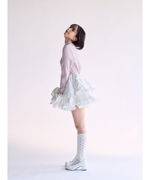 lilLilly(リルリリー)の「ロゴタートルリブトップス(Tシャツ/カットソー・レディース・ブラック/ホワイト/ピンク・FREE)」の16枚目の写真