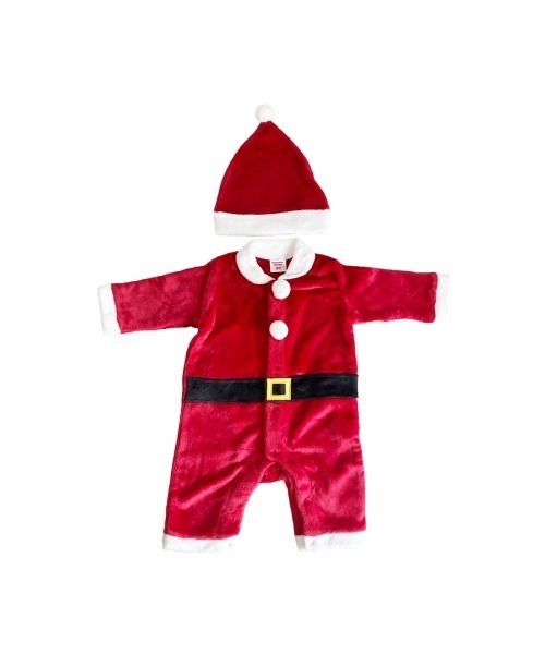 Babiesrus(ベビーザらス)の「クリスマスロンパース/ドレスオール 帽子付きサンタ(ロンパース・キッズ・レッド/レッド系その他・70cm/50-70cm)」の5枚目の写真