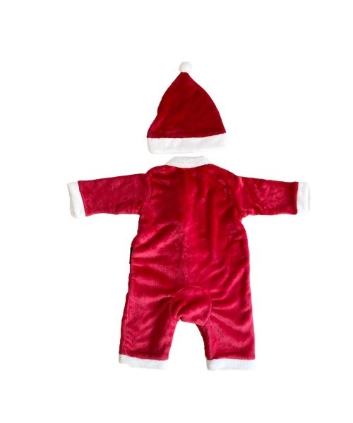 Babiesrus(ベビーザらス)の「クリスマスロンパース/ドレスオール 帽子付きサンタ(ロンパース・キッズ・レッド/レッド系その他・70cm/50-70cm)」の6枚目の写真