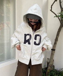 RAY CASSIN | ロゴワッペンフードジップパーカー(パーカー)