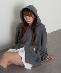 RAY CASSIN | ロゴワッペンフードジップパーカー(パーカー)