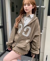 RAY CASSIN（レイカズン）の「ロゴワッペンフードジップパーカー（パーカー）」