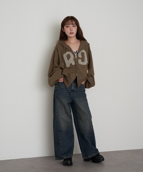 ロゴワッペンフードジップパーカー（パーカー）｜RAY CASSIN