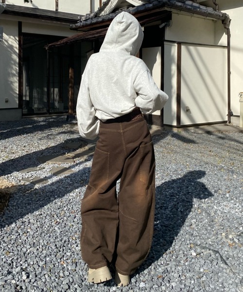 RAY CASSIN（レイカズン）の「ロゴワッペンフードジップパーカー（パーカー・レディース・グレー/チャコールグレー/ブラウン系その他2/ホワイト系その他・FREE）」の21枚目の写真