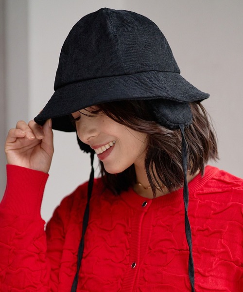 FOUND GOOD(ファウンドグッド)の「ミミアテツキハット(ハット・レディース・ベージュ/グレー系5/ブラック・FREE)」の1枚目の写真