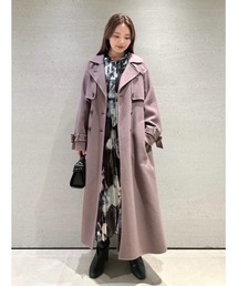 CELFORD | ウール混ロングトレンチコート(トレンチコート)