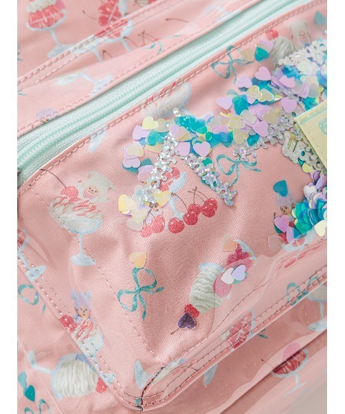 fafa（フェフェ）の「MIRIELLE | スパンコール入リュックサック(KIDS)（バックパック/リュック・キッズ・サーモンピンク・MEDIUM）」の2枚目の写真