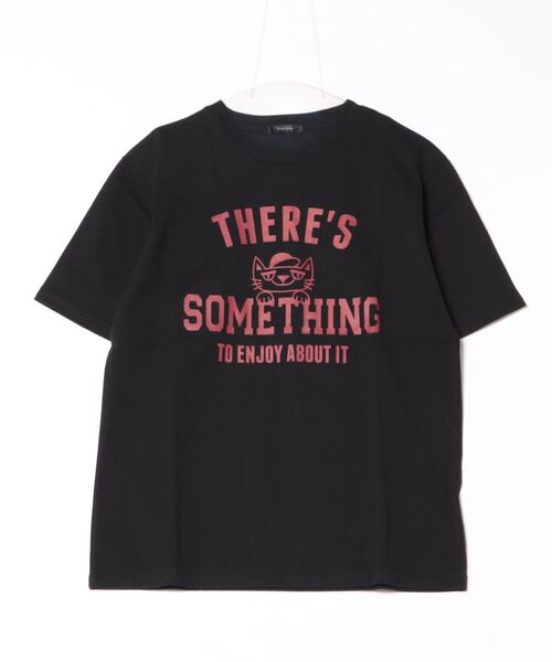 Bling Leads(ブリングリーズ)の「【RES】【Bling leads】THERE'S SOMETHING PRINT Tee(Tシャツ/カットソー・メンズ・ブラック/ホワイト/チャコールグレー・LARGE/MEDIUM)」の1枚目の写真