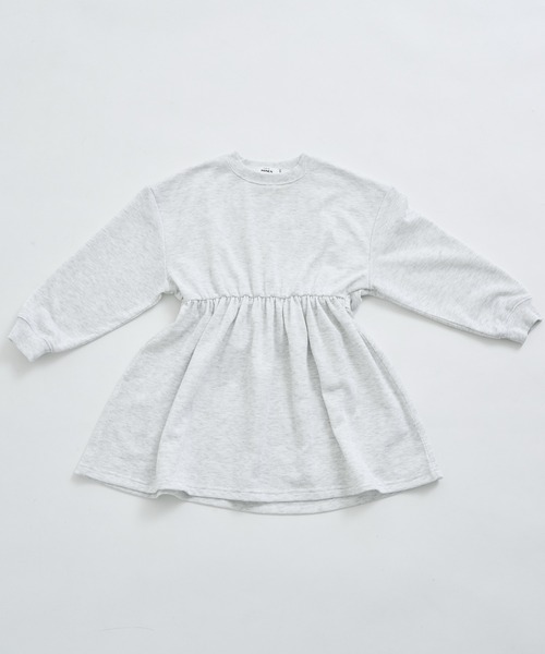 pairmanon（ペアマノン）の「【まいにちスウェット】セットアップ風 カラフルロゴ 裏毛 ワンピース（セットアップ・キッズ・オートミール/オレンジ系その他/ブラック・100/110/120/130/140/150/90）」の10枚目の写真