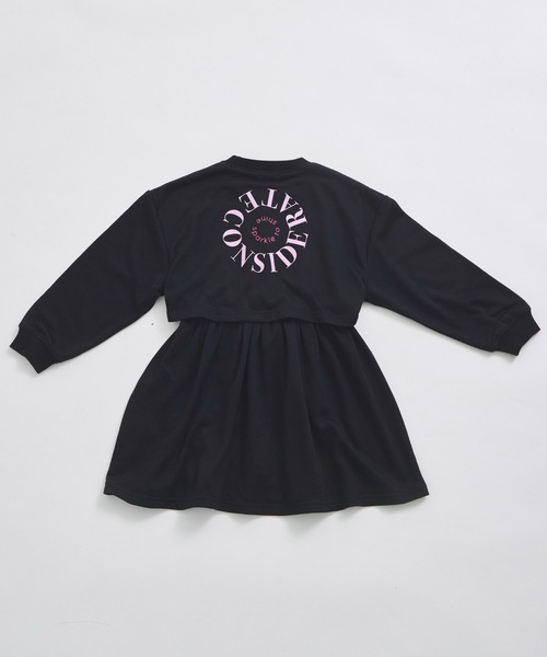 pairmanon（ペアマノン）の「【まいにちスウェット】セットアップ風 カラフルロゴ 裏毛 ワンピース（セットアップ・キッズ・オートミール/オレンジ系その他/ブラック・100/110/120/130/140/150/90）」の18枚目の写真