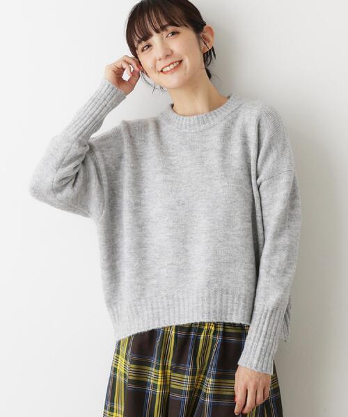 Dessin（デッサン）の「【洗える】クルーネックワイドニット（ニット/セーター・レディース・グレー/チャコールグレー/アイボリー/スモーキーグリーン系/ブルーグリーン・00/01/02/03）」の13枚目の写真