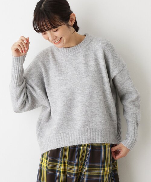 Dessin（デッサン）の「【洗える】クルーネックワイドニット（ニット/セーター・レディース・グレー/チャコールグレー/アイボリー/スモーキーグリーン系/ブルーグリーン・00/01/02/03）」の15枚目の写真