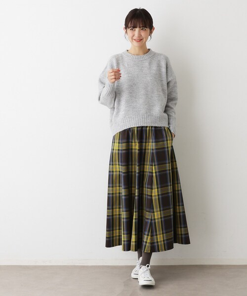 Dessin（デッサン）の「【洗える】クルーネックワイドニット（ニット/セーター・レディース・グレー/チャコールグレー/アイボリー/スモーキーグリーン系/ブルーグリーン・00/01/02/03）」の16枚目の写真