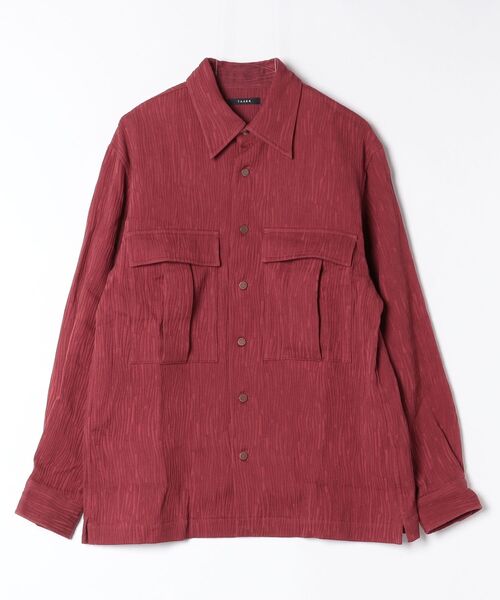 TAAKK(ターク)の「【TAAKK/ターク】CREPE POCKET SHIRT(ブルゾン・メンズ・ブラック/レッド・3/2)」の2枚目の写真