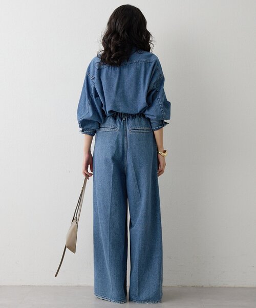 Whim Gazette（ウィムガゼット）の「ワイドデニムイージーパンツ（デニムパンツ・レディース・ブルー・36/38）」の6枚目の写真