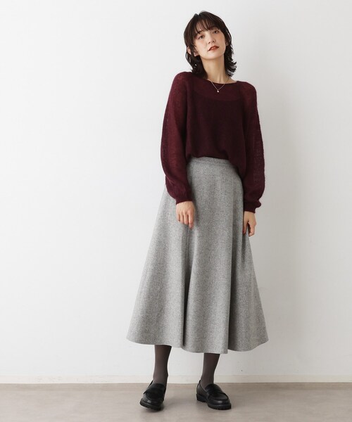 Dessin(デッサン)の「【洗える】ツイードフレアスカート(スカート・レディース・グレー系4/ブラウン系その他5/ブラック系4・00/01/02/03)」の6枚目の写真