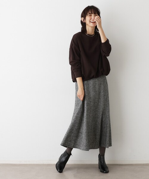 Dessin(デッサン)の「【洗える】ツイードフレアスカート(スカート・レディース・グレー系4/ブラウン系その他5/ブラック系4・00/01/02/03)」の10枚目の写真