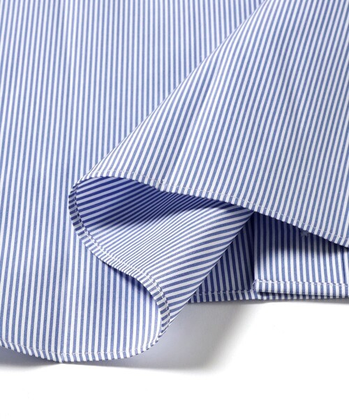 BEAMS F(ビームスエフ)の「コットン サックスブルー ストライプ ワイドカラーシャツ(シャツ/ブラウス・メンズ・サックスブルー・40/39/38/37/41)」の3枚目の写真