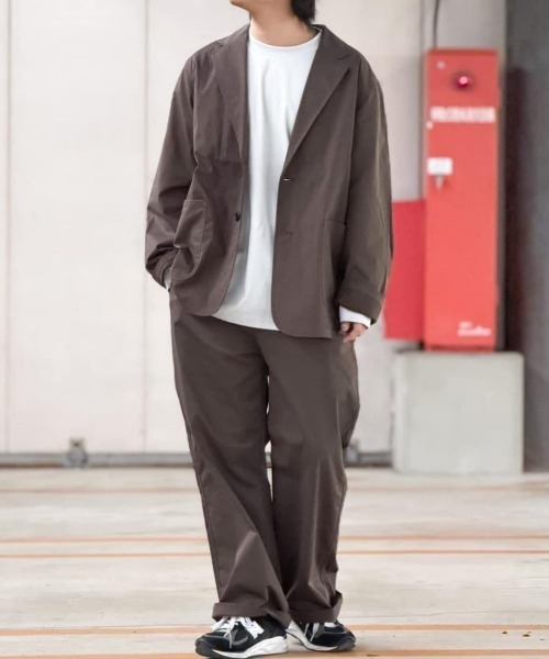 Right-on(ライトオン)の「【Refurbish】ワークルーズ イージーパンツ (セットアップ対応/ワイドシルエット/ウエストゴム/ドローストリング/カルゼ/イージーケア/ビジネスカジュアル)(その他パンツ・メンズ・ブラック/ブラウン/カーキブラウン・M/XL/L)」の16枚目の写真