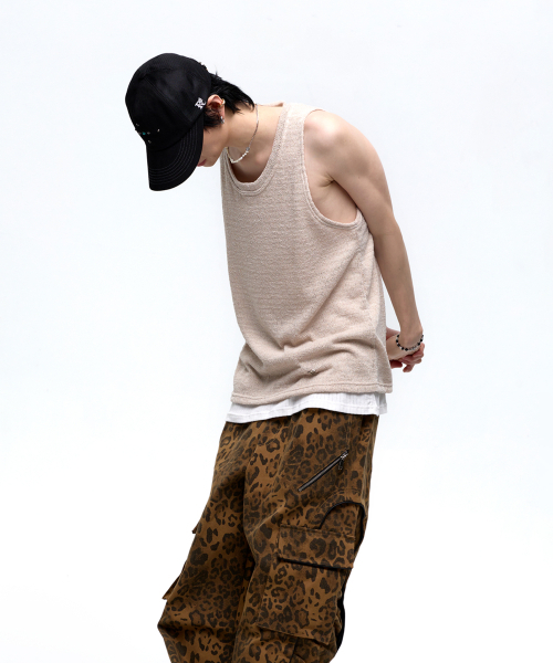 RSSC(アールエスエスシー)の「LAYERED KNIT SLEEVELESS - BEIGE(Tシャツ/カットソー・メンズ・その他・2/1)」の2枚目の写真