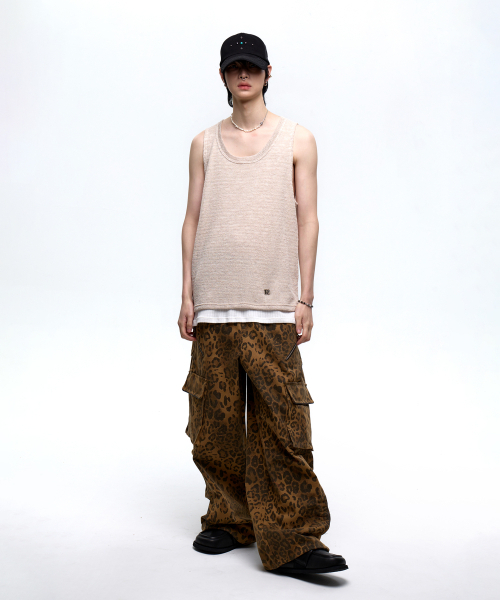 RSSC(アールエスエスシー)の「LAYERED KNIT SLEEVELESS - BEIGE(Tシャツ/カットソー・メンズ・その他・2/1)」の3枚目の写真
