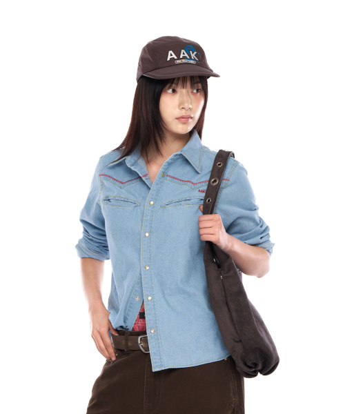 AAKAM(アーカム)の「Stitched Western Denim Shirts (Washed Blue)(シャツ/ブラウス・レディース・その他・2/1)」の5枚目の写真