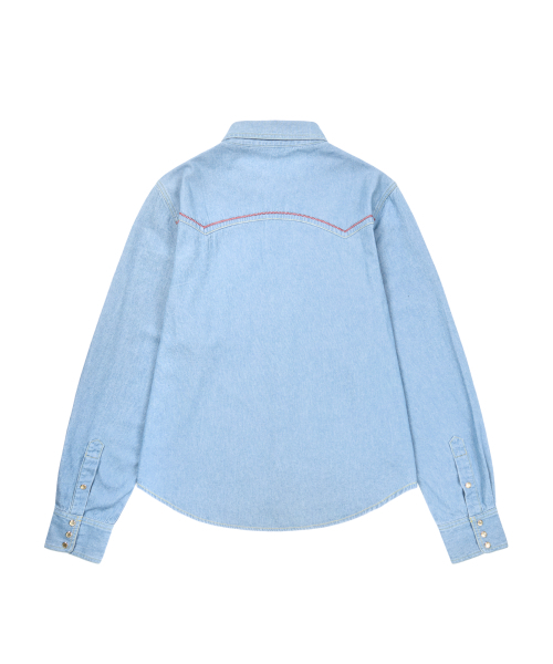 AAKAM(アーカム)の「Stitched Western Denim Shirts (Washed Blue)(シャツ/ブラウス・レディース・その他・2/1)」の11枚目の写真