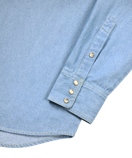 AAKAM(アーカム)の「Stitched Western Denim Shirts (Washed Blue)(シャツ/ブラウス・レディース・その他・2/1)」の15枚目の写真