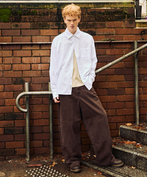 F.ILLUMINATE | タクティカルダブルニーワークパンツ-ブラウン(その他パンツ)