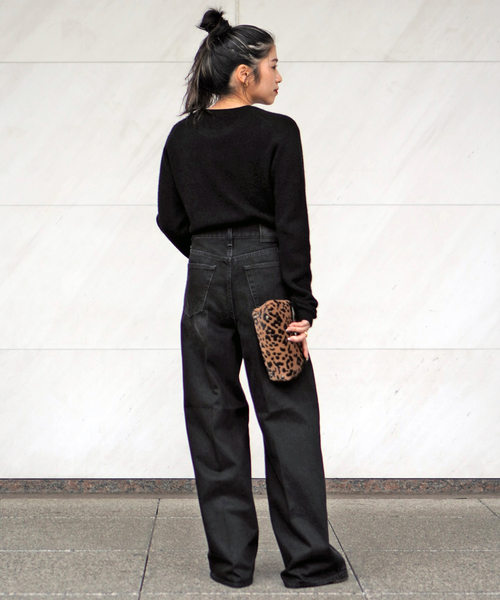 EVERYDAY I LIKE.(エヴリディアイライク)の「カシミヤロングリブプルオーバー(ニット/セーター・レディース・チャコールグレー/ブラック・FREE)」の13枚目の写真