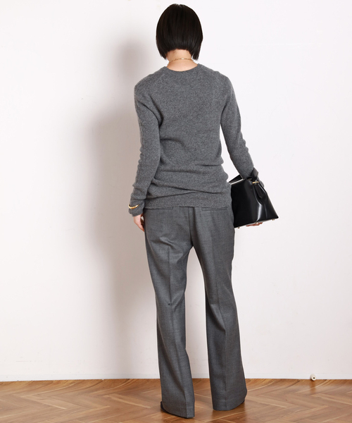 EVERYDAY I LIKE.(エヴリディアイライク)の「カシミヤロングリブプルオーバー(ニット/セーター・レディース・チャコールグレー/ブラック・FREE)」の19枚目の写真