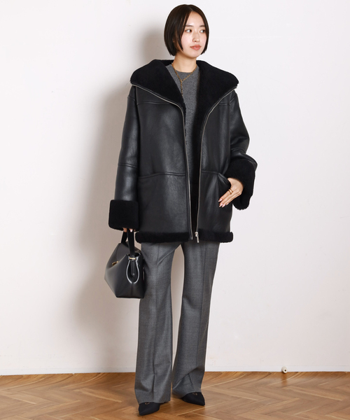 EVERYDAY I LIKE.(エヴリディアイライク)の「カシミヤロングリブプルオーバー(ニット/セーター・レディース・チャコールグレー/ブラック・FREE)」の20枚目の写真