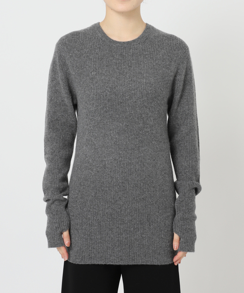 EVERYDAY I LIKE.(エヴリディアイライク)の「カシミヤロングリブプルオーバー(ニット/セーター・レディース・チャコールグレー/ブラック・FREE)」の21枚目の写真