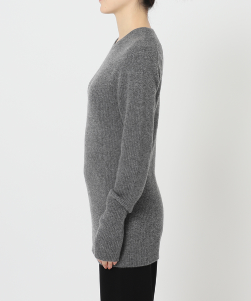 EVERYDAY I LIKE.(エヴリディアイライク)の「カシミヤロングリブプルオーバー(ニット/セーター・レディース・チャコールグレー/ブラック・FREE)」の22枚目の写真