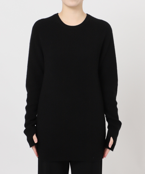 セール】カシミヤロングリブプルオーバー（ニット/セーター