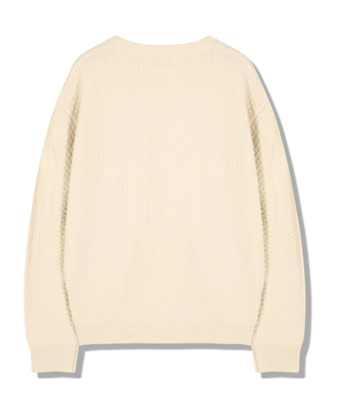GUBIN(グビン)の「レトロパターンVネックニット - アイボリー(ニット/セーター・レディース・その他・MEDIUM/LARGE)」の3枚目の写真
