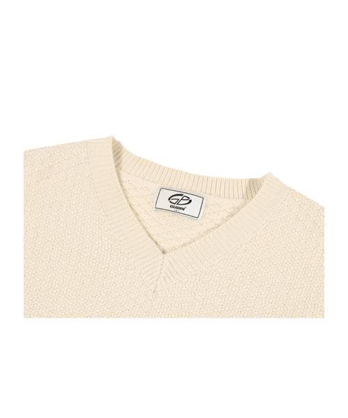 GUBIN(グビン)の「レトロパターンVネックニット - アイボリー(ニット/セーター・レディース・その他・MEDIUM/LARGE)」の4枚目の写真