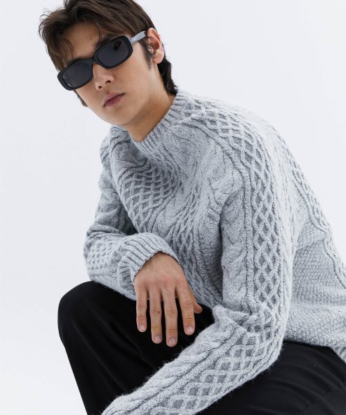 Твистовый микс свитер — легкий графит (Twonmix Knit Light Grey)