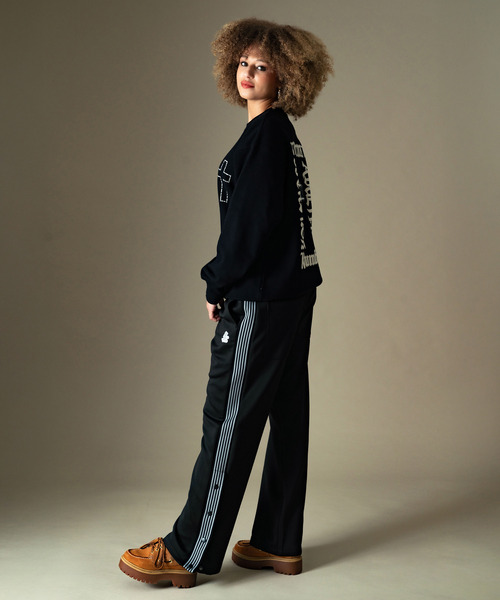 EXAMPLE（エグザンプル）の「EXAMPLE TRACK JERSEY SIDE BUTTONS PANTS（その他パンツ・メンズ・ブラック/ブルー・XL/L/M）」の4枚目の写真