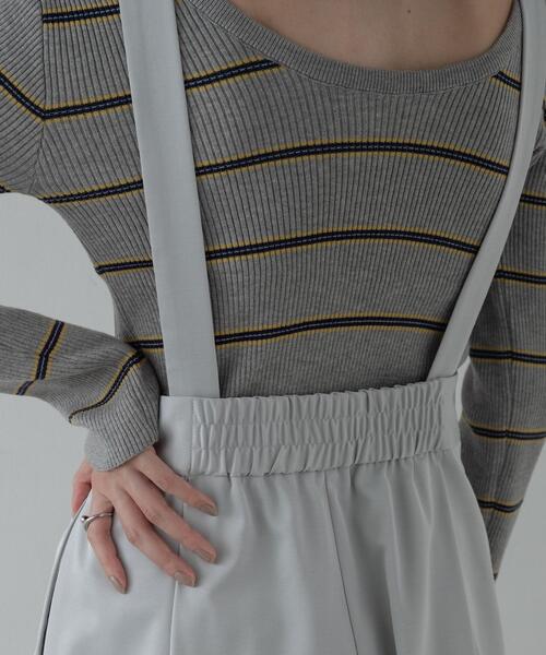 GALLEST（ギャレスト）の「シャインテーパードサロペット（サロペット/オーバーオール・レディース・ライトグレー/ブラック・34/38）」の7枚目の写真