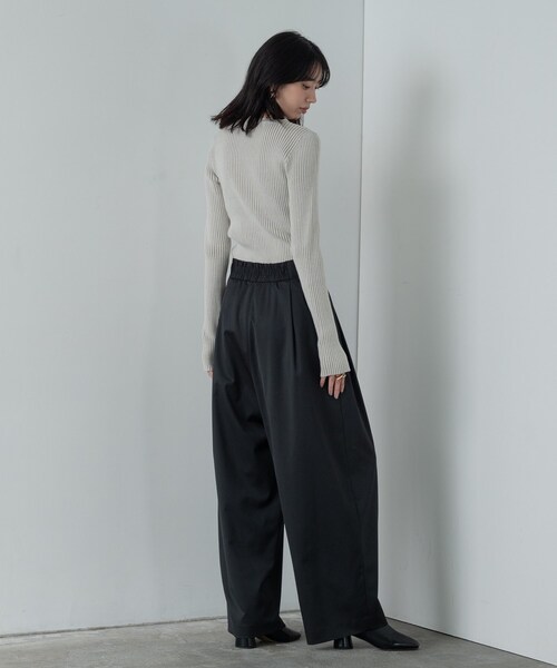 GALLEST（ギャレスト）の「シャインテーパードサロペット（サロペット/オーバーオール・レディース・ライトグレー/ブラック・34/38）」の12枚目の写真