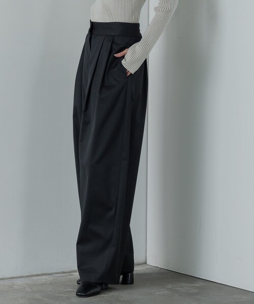 GALLEST（ギャレスト）の「シャインテーパードサロペット（サロペット/オーバーオール・レディース・ライトグレー/ブラック・34/38）」の15枚目の写真