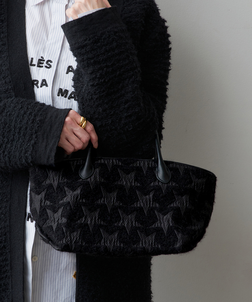 VERMEIL par iena（ヴェルメイユパーイエナ）の「SHIME シィメ 別注STARジャガード MINI トートバッグ（トートバッグ・レディース・ブラック・FREE）」の2枚目の写真