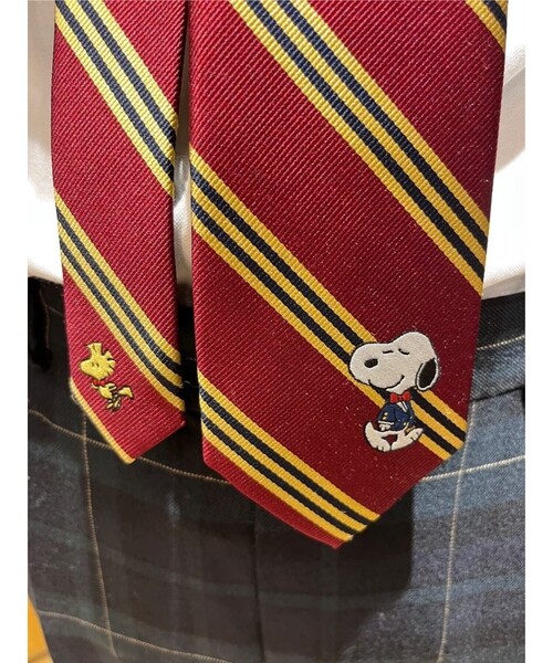 BROOKS BROTHERS(ブルックスブラザーズ)の「Brooks Brothers × PEANUTS シルク スヌーピー&ウッドストックエンブロイダリー BB#1ストライプ ジャカードタイ(ネクタイ・メンズ・バーガンディー・ONE SIZE)」の7枚目の写真