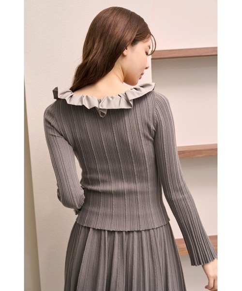 SNIDEL（スナイデル）の「フリルボウタイセットアップ（ワンピース・レディース・ネイビー/アイボリー/グレイッシュベージュ・F）」の13枚目の写真