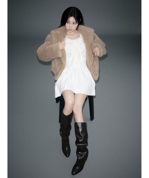 SNIDEL（スナイデル）の「フリルボウタイセットアップ（ワンピース・レディース・ネイビー/アイボリー/グレイッシュベージュ・F）」の20枚目の写真