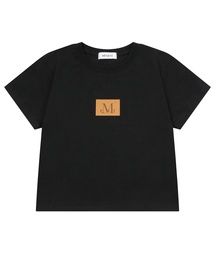 フリングシグネチャーレザーパッチ半袖Tシャツ男女共用（2カラー）